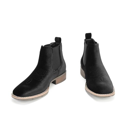 Image of Cowboy Boots for Men Western Men's Boots Casual Dress Slip On Chelsea Boots Retro Stylish Shoes