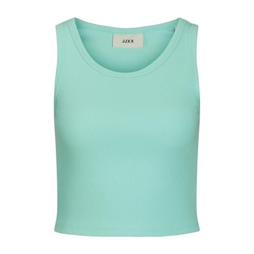 JACK & JONES Jjxx Jxfallon SL Rib-Camiseta de Tirantes Top, Azul Claro, S para Mujer