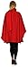 Dare2BStylish Women’s Soft Fleece Poncho Top with Cowl Neck – Relaxed Draped Fit, One Size (Red, One Size Fits All)