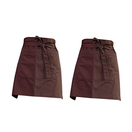 Snowtain 2 Pcs Delantal Corto Delantal De Cintura,Camarero Delantal Bistro Delantal Corto Color para Delantales per Camarero, Chef, Cocina, Bar, Hombres y Mujeres Cover