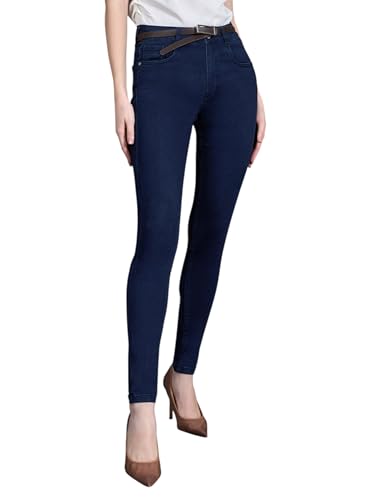 Image of Miss Chase Women's Skinny High Rise Regular /Cropped Length Stretchable Denim Jeans