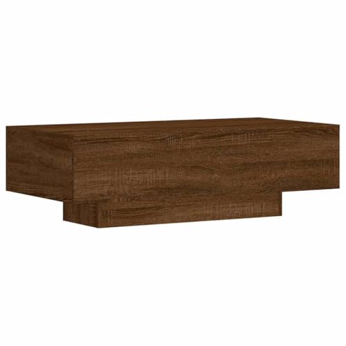 vidaXL Couchtisch, Sofatisch für Wohnzimmer, Wohnzimmertisch mit großzügiger Tischplatte, Beistelltisch Kaffeetisch Wohnzimmermöbel, Braun Eichen Optik Holzwerkstoff