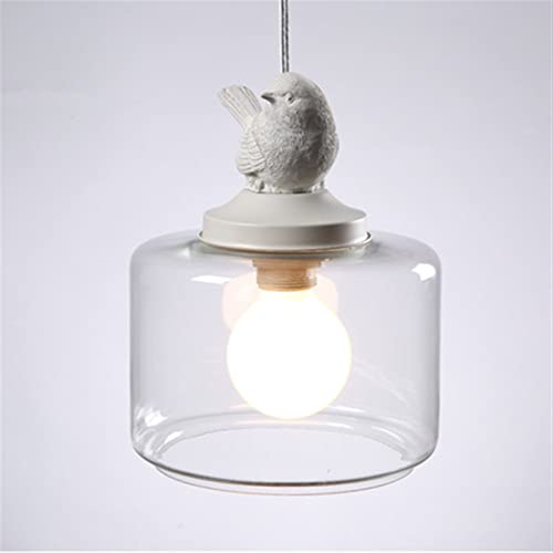 Lampe suspendue oiseau en verre luminaire salle à manger suspension E27 LED