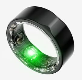 JCRing Smart Ring - Fitness Tracker, Sleep Tracking, Activity Tracking, Heart Rate Monitor, Temperature, Sp02, Stress, V02 Max, Titanium Ring, Free app for iOS & Android (Black, 9)