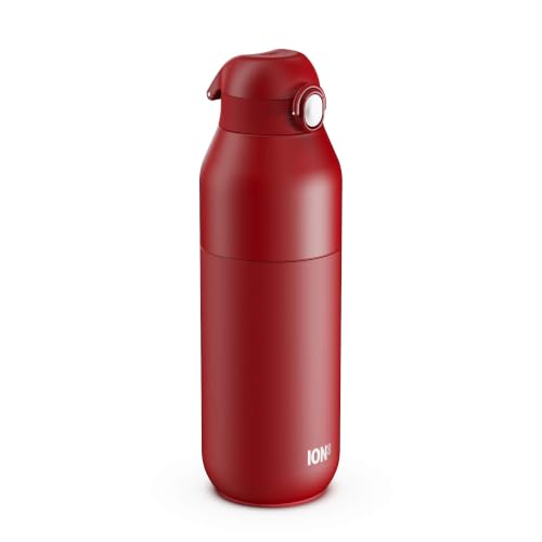 ION8 REVIVE Insulated Water Bottle, 910ml (30oz), Flip Lid, Red