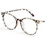 Gaoye Blue Light Blocking Glasses, Retro Round Eyewear Frame Anti Eyestrain Computer Glasses for Women Men (*Leopard)