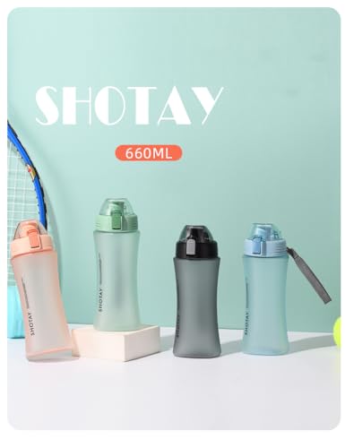 Image of THE VENTI SHOTAY Classic Unbreakable Water Bottle with Sipper BPA Free, Leak-Proof Water Bottle Ideal for Office, Sports, School, Gym (660ML-Green)