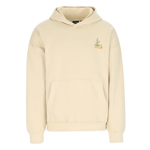 Spitzbub Oversized Hoodie Beige Oasis – Kapuzenpullover mit dezenten Prints in Beige (DE/NL/SE/PL, Alphanumerisch, XXL, Regular, Regular)