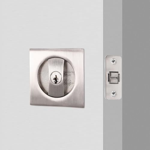 Set de Cerradura para Puerta Corrediza con Llaves Diseño Moderno y Privacidad Invisible Acabado Duradero para Dormitorios y Baños miniatura 5