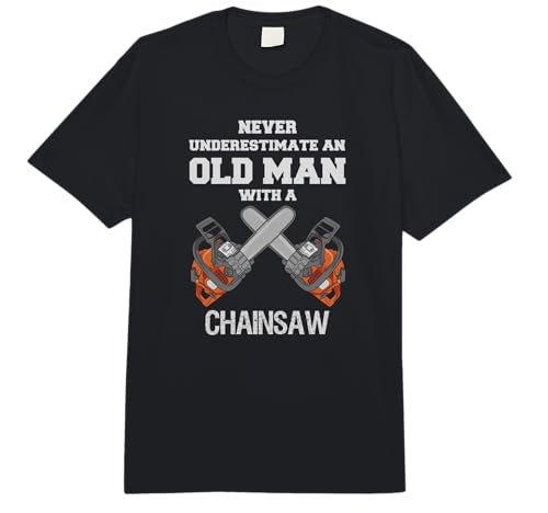 Never Underestimate an Old Man Chainsaw Carpenter Lumberjack Comfort Colors Adult Heavyweight T-Shirt