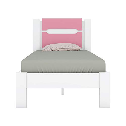 Cama Solteiro Riviera Branco & RosaDemobile