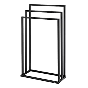 Sealskin Tube, Handdoekrek vrijstaand, Zwart, 210x450x840mm