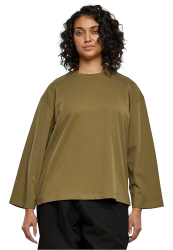 Ladies Organic Oversized Longsleeve T-Shirt Tiniolive XS Donna