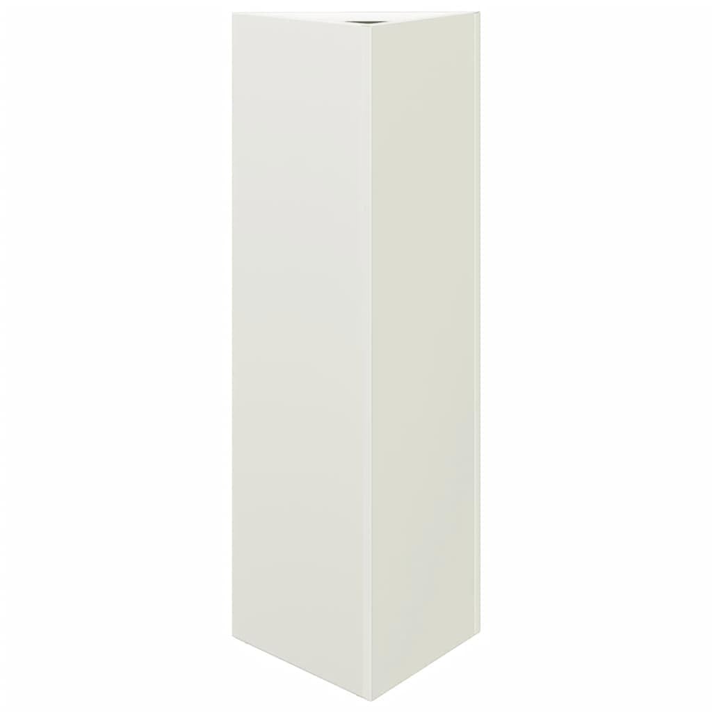 vidaXL Jardinera Triangular Acero Blanco 30x26x75 cm, macetero, Jardinera de Exterior, Jardinera de jardín, maceteros, Jardinera de Patio