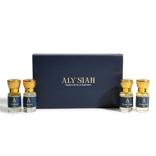 Image of Luxury Attar Perfume Combo Pack of 4 X 6ML Each Long Lasting Non Alcoholic Roll On Fragrance Signature Arabic French Blend Unisex Attar for Men Women Best Gift for Couple Love Special Luxury Quality Original Attar Collection