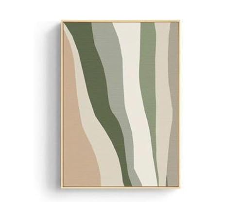 Cuadros Decoracion Salon Modernos Verde Beige Cuadros Decoracion Dormitorios,Lienzo Laminas Decorativas Pared,Listo Para Colgar Láminas Decorativas Salón,Posters Para Pared 30X40Cm