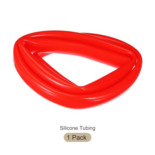 Image of 1m(3.3ft) 16mm(5 /8 inch) ID x 19mm(3 /4 inch) OD Silicone Tubing Red Industrial Plastic Tubing Pure Silicone Hoses for Pump Siphoning Draining Irrigation Brewing