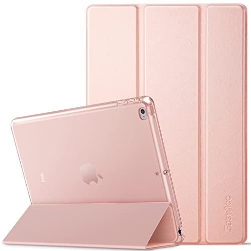 EasyAcc Case Compatible with iPad Air 2, Ultra Thin Translucent Matt Back Cover with Auto Wake/Sleep Function Compatible with iPad Air 2 A1566/A1567 Rose Gold