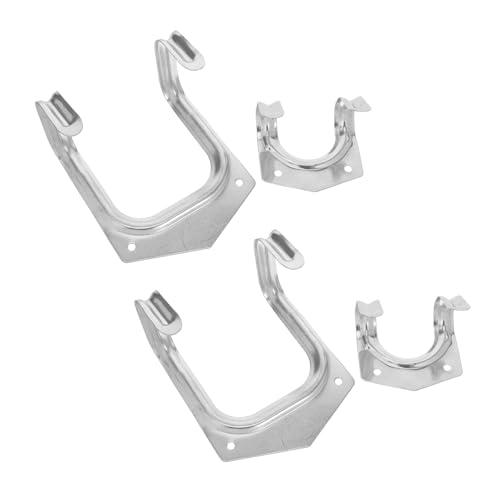 CLISPEED Ganchos de Metal para Colgar Herramientas Organizador de Almacenamiento de Pared 4 Piezas Resistentes para Garaje y para Mangueras y Cuerdas