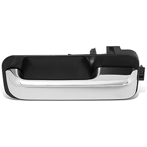 DNA MOTORING OEM-DHO-00945 Rear Left Side Door Pull Handle Compatible with 2015-2020 F-150 Fits Crew Cab Models, Black/Chrome Cover