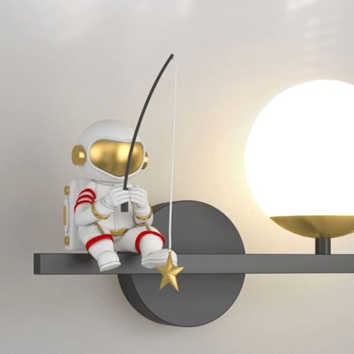Luminaire mural astronaute lune 3D LED variable chambre garçon - 3