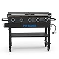 Pit Boss 11004 5-Burner with Folding Shelves Griddle, Black