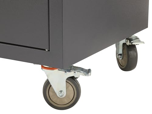 The WORKPLACE Depot Tool Cabinet with Pegboard, Lockable Grey Steel Tool Box on Wheels with 5 Drawers, Adjustable Shelf Cupboard, Peboard & Handle for Storing Tools 8 The WORKPLACE Depot Tool Cabinet with Pegboard, Lockable Grey Steel Tool Box on Wheels with 5 Drawers, Adjustable Shelf Cupboard, Peboard & Handle for Storing Tools - Image 8