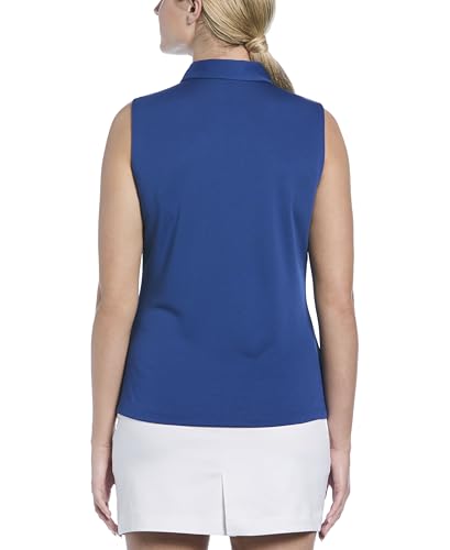 Image of PGA Tour Women's Airflux Sleeveless Quarter Zip Golf Polo Shirt Moisture-Wicking Fabric