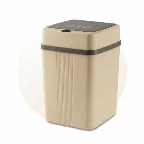 Lixeira Inteligente Eletrônica Compacta 12L Cor Cáqui com Sensor ...