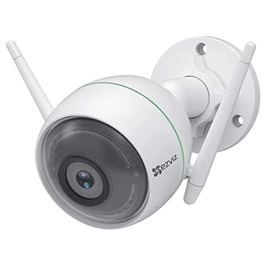 EZVIZ C3WN 1080p Cámara de Seguridad, 2.4GHz WiFi Exterior Cámara de Vigilancia, Visión Nocturna, IP66, Dos Antenas WiFi Externas, Servicio de Nube, Compatible con Alexa