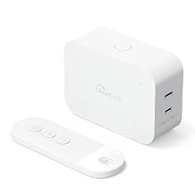 TREATLIFE 2 in 1 Dimmer Plug with Remote, No Smart Features, Wireless Remote Control Outlet, Up to 100FT Range, Plug-in Dimmer Switch for Dimmable Bulbs, String Lights, Max Power 300W