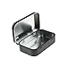 Goodma 20 Pieces Rectangular Metal Empty Hinged Tins Containers Basic Necessities Home Storage Organizer Mini Box Set, 3.75 x 2.45 x 0.8 inch (Black)