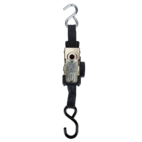 camco retractable transom tie down straps 6-foot 1500 lb break strength 500 lb safe working load 2-pack 50033