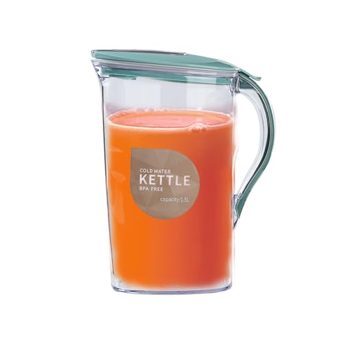Frigorífico Frigorífico Cold Bioctle - Jarra De 1.5 Litros De De Frigorífico Con Tapa | Dispensador De Agua Helada Para Limonada, Almacenamiento De Bebidas, Contenedor De Bebidas