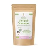 JoviTea® Glücklich Schwanger Tee BIO + Traditionelle Rezeptur + Schwangerschaftstee + geeignet während der Schwangerschaft + 100% natürlich und ohne Zusatz von Zucker - 75g