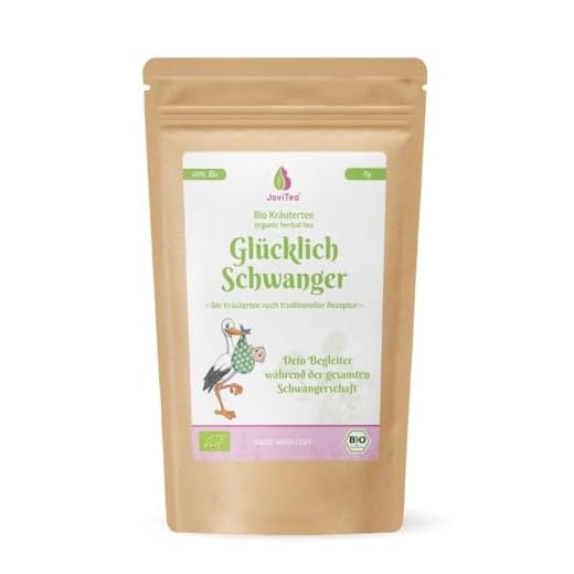 JoviTea Glücklich Schwanger Tee BIO + Traditionelle Rezeptur + Schwangerschaftstee + geeignet während der Schwangerschaft + 100% natürlich und ohne Zusatz von Zucker - 75g