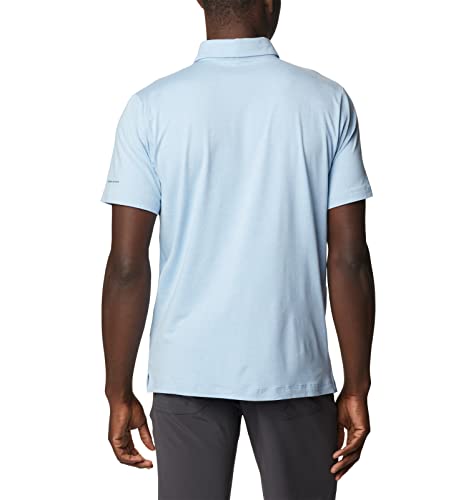 Columbia Men's Tech Trail Novelty Polo, Jet Stream Heather Stripe, X-Large #TOP1