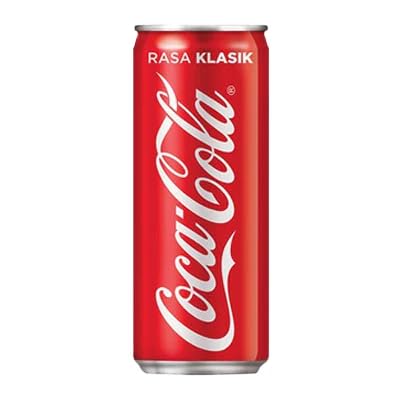 Image of Coca-Cola Classic Carbonated Soft Drink, Real Taste 320ml Tin Can, X Pack of 8 (Product Of Malaysia)