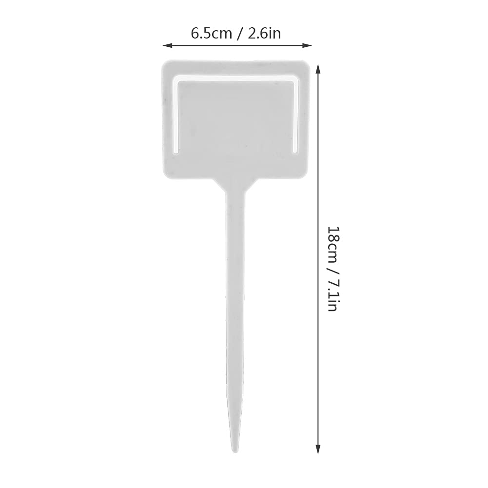 20 szt. Trwałe Etykiety z PVC dla Roślin Ogrodowych do Szkółki Kwiatów z Palikami, do Narzędzia Przechowywania Nasion w Ogrodzie, Rozpoznawania Odmian Roślin (WHITE)
