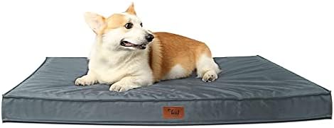 Tail Stories Outdoor All Weather Dog Bed, Waterproof Dog Bed for Large Dogs, Orthopedic Egg Foam Pet Bed with Washable and Removable Oxford Cooling Cover