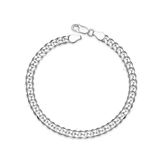 Parnika Formerly MJ 925 High Polish Curb Design Silver Bracelet in Pure 92.5 Sterling Silver for Boys/Men | Gift for Him | (6.00)