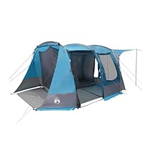 VidaXL Tienda De Campaña 9 Personas Tela Gris Y Naranja | Brico Depôt