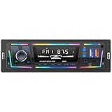 Jnchdghwa MP3-Player Autoradio Bluetooth RDS, Typ C Ladeanschluss, FM/AM Fernbedienung, 2USB, AUX, SD, /EQ