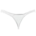 FFESHOW Men's Smooth Bikini Pouch Underwear G String Thongs White One Size