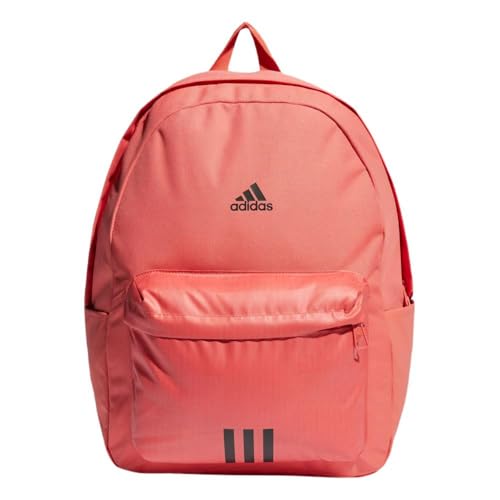 adidas Unisex Classic Badge of Sport 3-Stripes Backpack, Preloved Scarlet/Black, One size