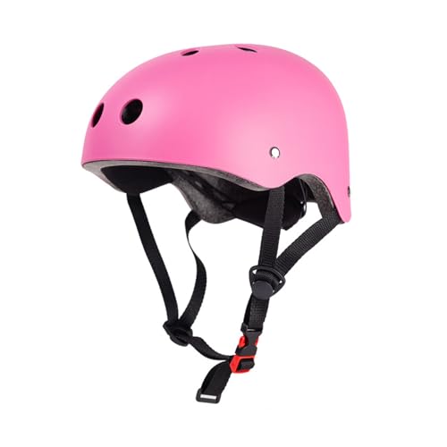 Kinder-Fahrradhelm, Kleinkind-Skateboard-Helm für 3–13 Jahre, Jungen und Mädchen, leichter verstellbarer Helm, Kindersicherheit, Kinderhelm zum Radfahren, Roller, Skaten (Rosa, S)