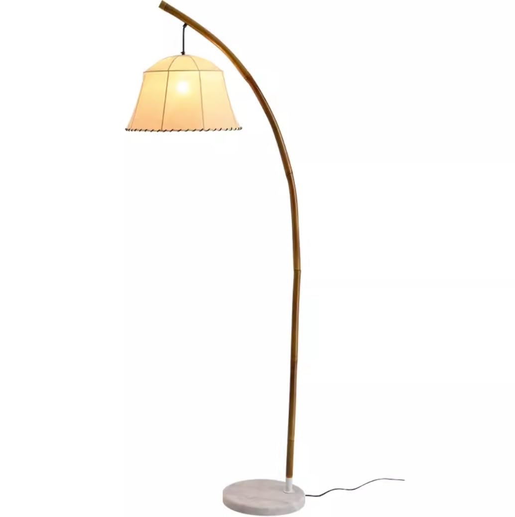 Lampa stojąca Lampy podłogowe Nowoczesna Lampa Podłogowa Do Salonu Bambusowa Lampa Stojąca Z Abażurami Retro Lampa Podłogowa Łukowa Do Sypialni Lampą do Czytania lampa stojąca podłogowa