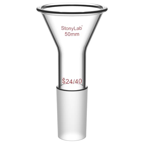 Entonnoir à poudre en verre stonylab pour chimie et dosage