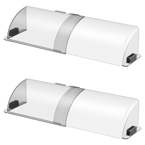 CH24Globall Air Vent Deflector with Powerful Magnets(10 to 14 Inches),AC/Heat Vent Redirector Vent Cover for Floor, Ceiling, Sidewall Registers (Clear-2Pack)