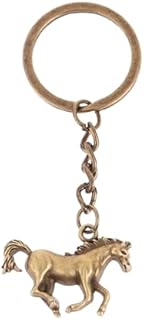 MySouqEg | Store Vintage Bronze Running Horse Keychain, Solid Metal Animal Charm, 3cm Length, Decorative Key Ring